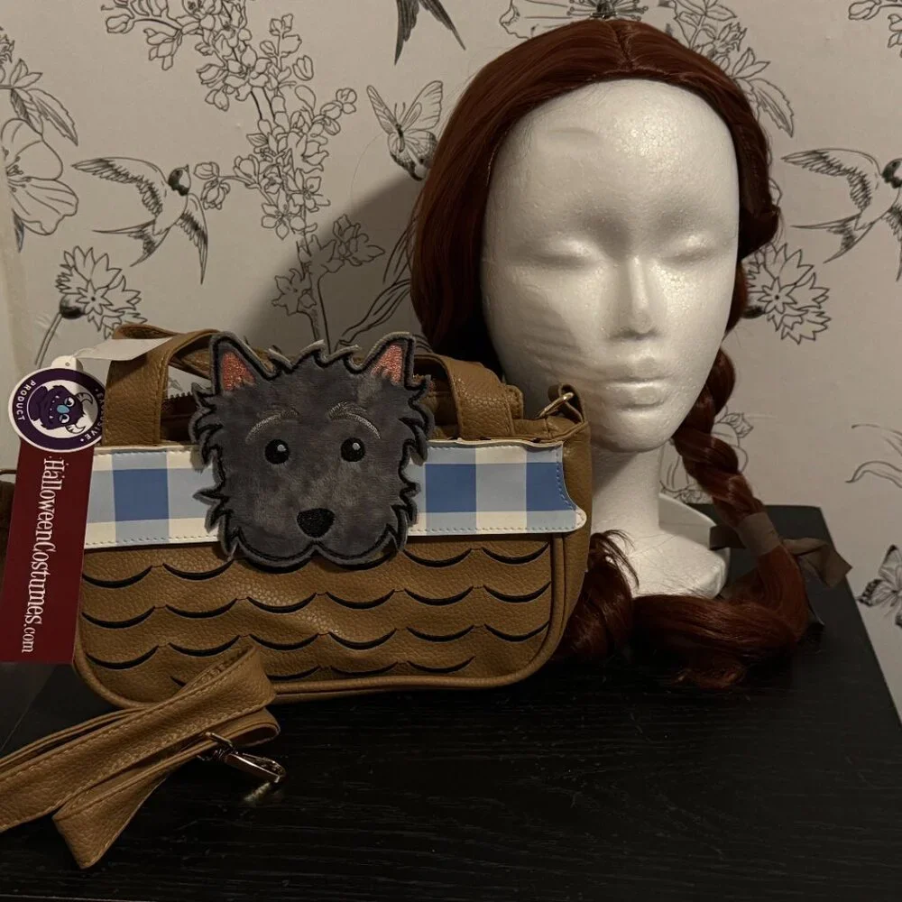 Plus Size Wizard Os Dress, Wig and Bag - Picture 6 of 7